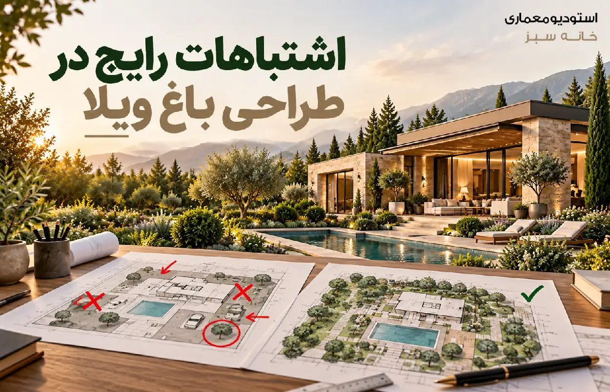 اشتباهات رایج در طراحی باغ ویلا